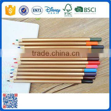 Wholesale 7 inch water soluble hexagonal color pencil with dipped for kids and office