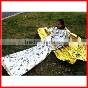 golden/silver first aid rescue blanket