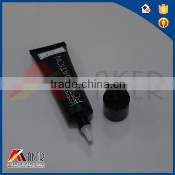 Light eco-friendly food grade cosmetic tube packaging with black lid