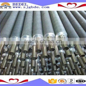 Extruded fin tube with aluminum spiral fin and steel pipe , heat exchanger tube