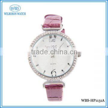 Miyota 2035 movement lady watches with stone for sale