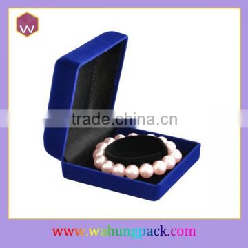 Wholesale Velvet Bangle Gift Box /Custom Blue Single Jewelry Bangle Packaging Box For Lady(WH-2065-L)