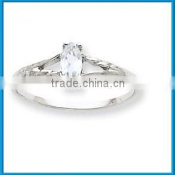newest elegant silver birthstone ring for women