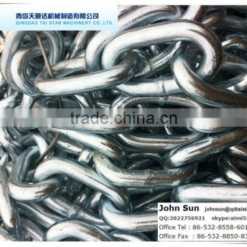 High quality U1 hot dip galvanized studless link anchor chain for marine