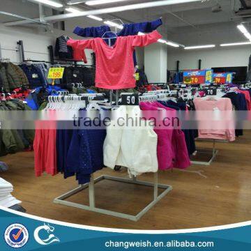 retail metal portable t-shirt floor display stand