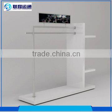 Newest design mirror polished stainless steel clothes display rack