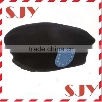 New design 100%wool custom embroidery military beret