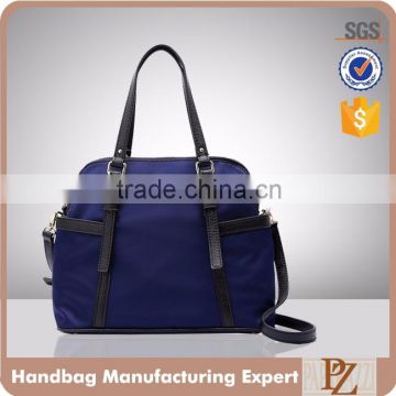 CC1015B-2016 factory wholesale price new arrival PU trim nylon handbags