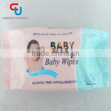 Alcohol Free Hypoallergenic Baby Wipes 80PCS Wet Wipes Cleaning Wipes