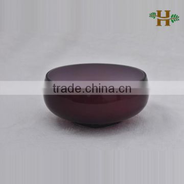 Handmade round simple glass bowl, colored home use eco-friendly feature glassware