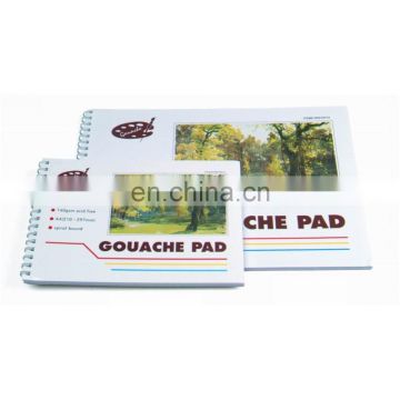 160gsm 32 sheets wire bound coloured cover A4 Gouache pad