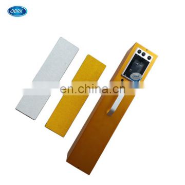 Portable touch screen voice reading road marking retroreflectometer