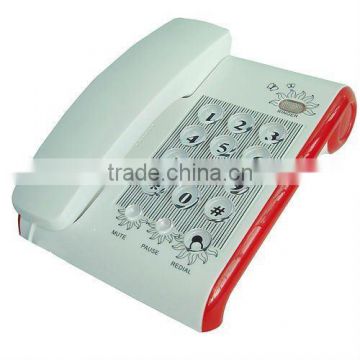 No LCD display corded telephone with crystal button for home and office