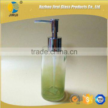 250ml Cylinder Light Green Glass Lotion Bottle