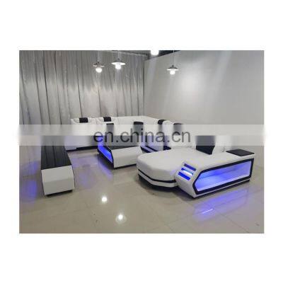 LED light cheap sofa set furniture living room sofas