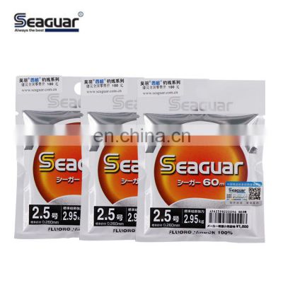 NEW SEAGUAR 60m 100% Fluorocarbon Coated Faster Sinking Extra Sensitive Fluorocarbon Fishing Line