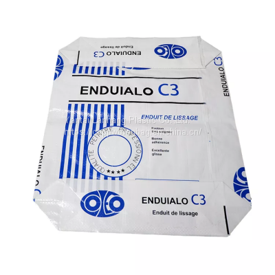Eco-Friendly 20kg 25kg Kraft Paper Packaging Bags Printed Multiwall Paper Sacks For Particle Granule