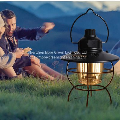 Camping Lanternes Rechargeable Power Bank Dimmable Stepless Vintage Camping Lightings Camping Lamp