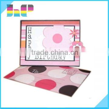 Full color printing creative handmade birthday greeting cards with hot foil