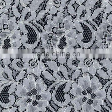 hot new silver lycra rose design print fabric for dresses