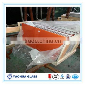Red Full-patterned Silk screen tempered glass for decoration glass (CCC ISO9001 EN12150)