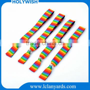 Top design woven wristbands with plastic beads for event