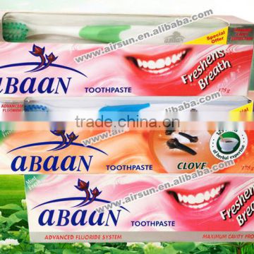 abaan toothpaste 175G +quality brush