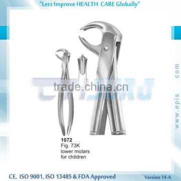 Extraction Forceps, lower molars for children, Fig 73k, Periodontal Oral Surgery