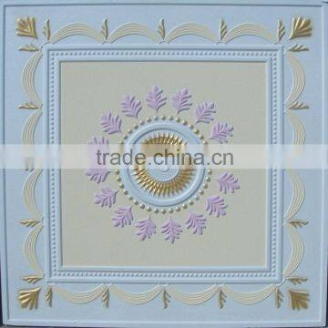 hand made/color GRG gypsum ceiling tile for decoration /595*595*9mm