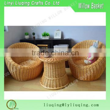 beautiful willow furniture with brown color
