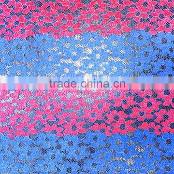 two tone small floral elastic nylon lace fabric