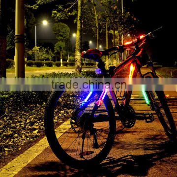 silicone led stick for bike glowing in the night