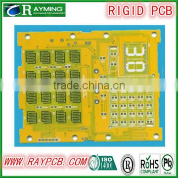 Rigid Multilayer Carbon Oil PCB with yellow solder mask