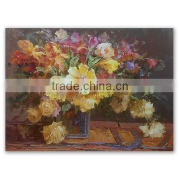 ROYIART Stock flower oil painting on canvas very good price #0065