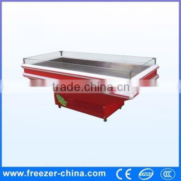 open top ice table/supermarket fish ice table/meat ice table display case