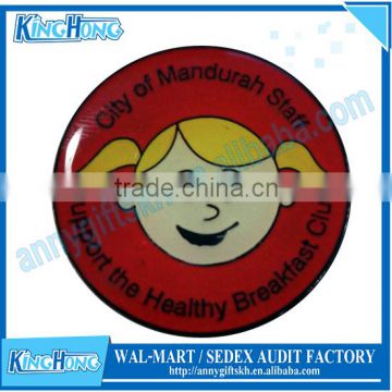 Hot sale domed sticker cheap metal custom kids badges