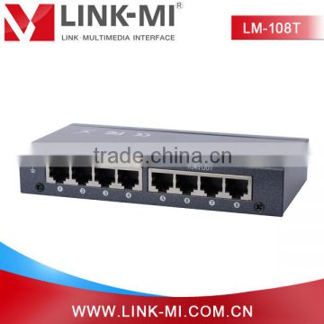 OEM up to 150m/300m 8 RJ45 Ports to Cat5 VGA Extender Video Splitter with Audio