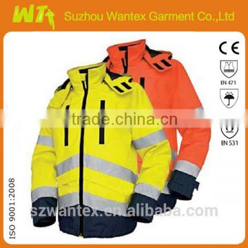fluo-orange/yellow hi vis jacket hot design jacket life jacket/parka