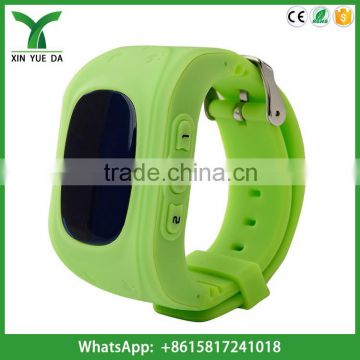 Q50 oled gps watch green blue pink color with sos panic button
