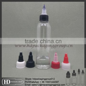 new product 120ml round pet plastic bottles twist off cap for e liquid