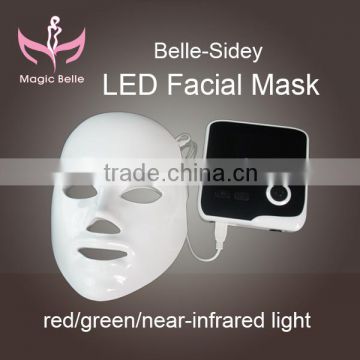 New design in 2015!red/Green/near-infrared light of personal care led facial mask machine