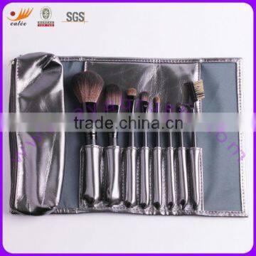 Personalized design of 8pcs brush set with shiny PVC bag