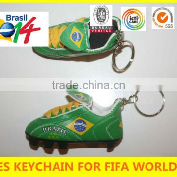2014 brasil football world cup slippers keychain