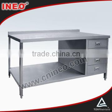 stainless steel work table drawers/work bench table/kitchen stainless steel work table