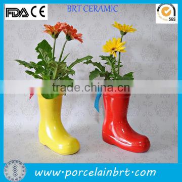 Wholesale Shoes Shape Ceramic Flower Planter