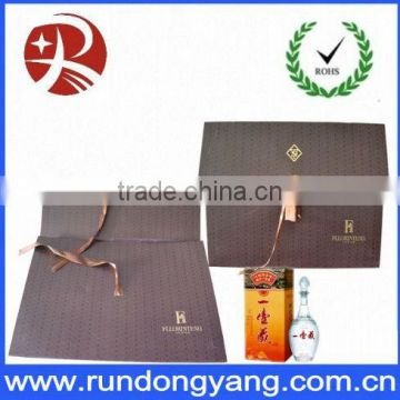 attractive fashion wholesale paper wine bag with handles
