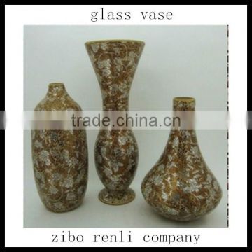 Modern Color Mosaic Glass Flower Ornament Cheap Wholesale Hand Made Glass Vase