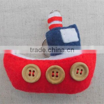 Hot sell Felt Boat Keyring Felt Decoration made in China