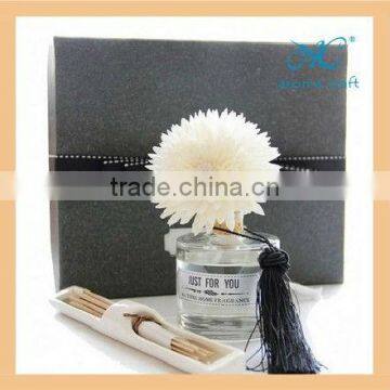 EA3-1354 2015 new style fashion decorative glass bottle reed diffuser aroma flower diffuser