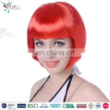 Styler Brand wholesale sexy bob style hair wig women 10 Inch short red wig